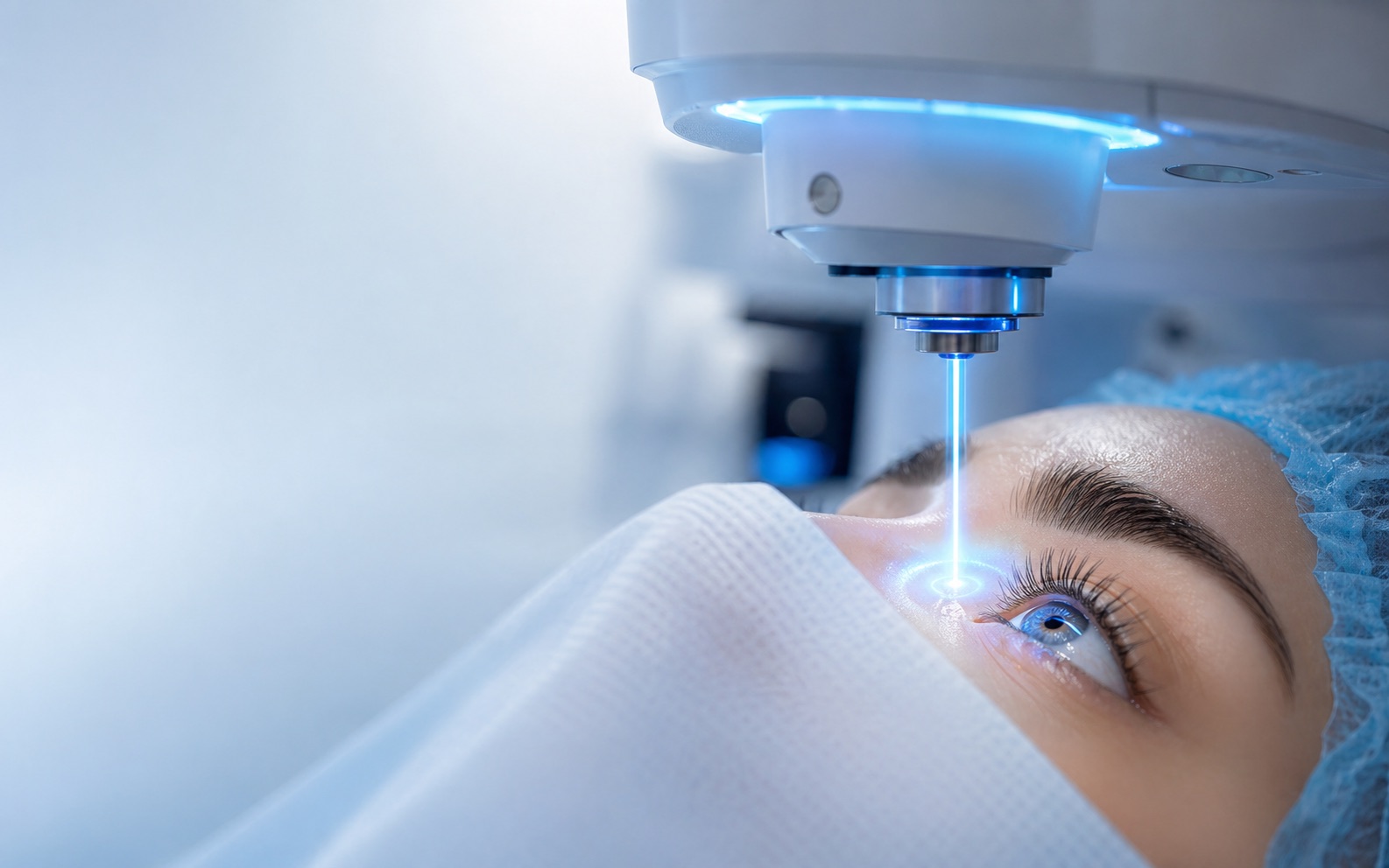 Modern blade-free eye laser treatment visual